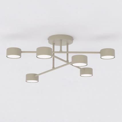 Opbouwplafondlamp HALO 6xGX53/10W/230V beige