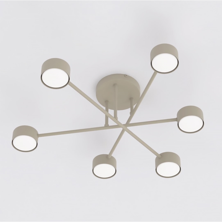 Opbouwplafondlamp HALO 6xGX53/10W/230V beige