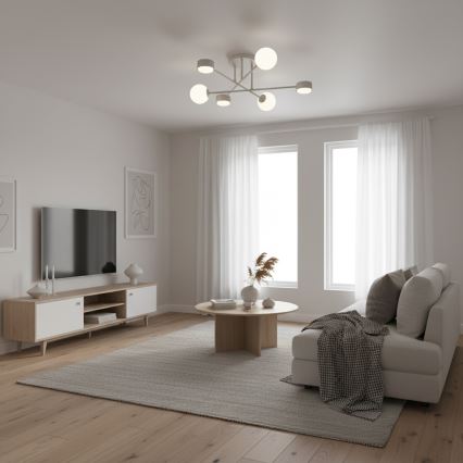 Opbouwplafondlamp HOLON 3xG9/8W/230V + 3xGX53/12W grijs