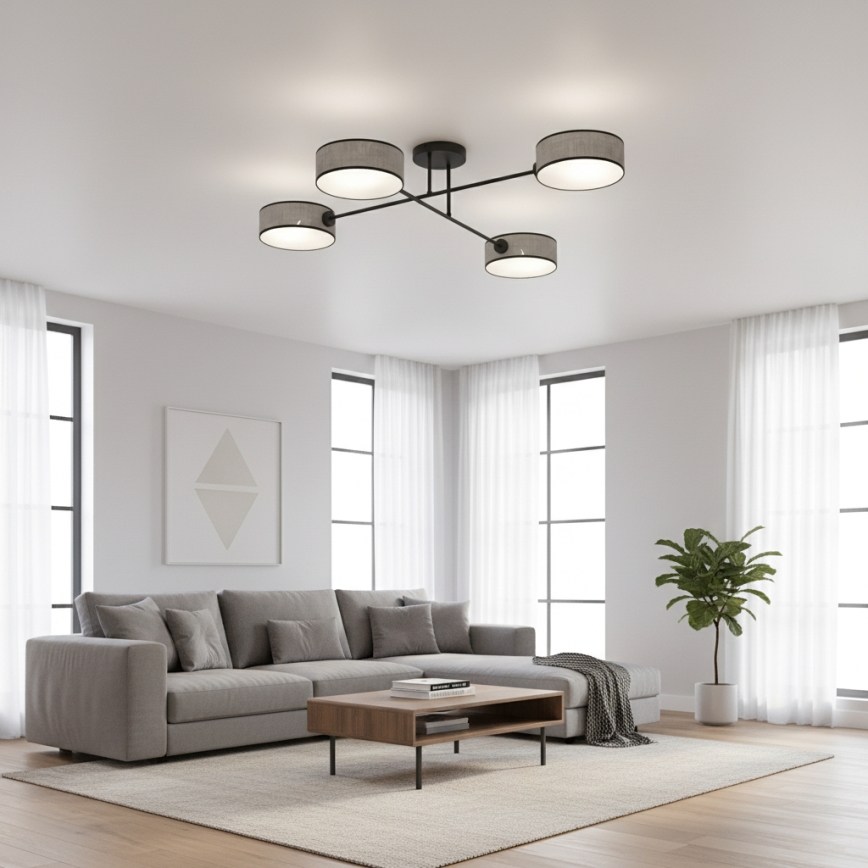 Opbouwplafondlamp MAGA 4xE14/10W/230V grijs