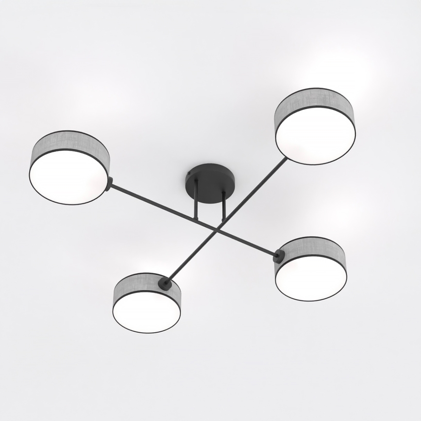 Opbouwplafondlamp MAGA 4xE14/10W/230V grijs