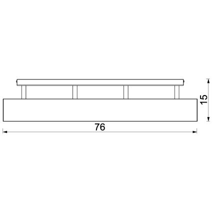 Opbouwplafondlamp MAISON 4xGU10/8W/230V eiken