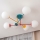 Opbouwplafondlamp MOON 6xE27/15W/230V turkoois/geel/rood