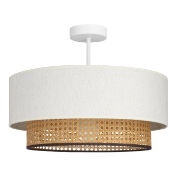 Opbouwplafondlamp NATIA 1xE27/60W/230V Ø45 cm wit/bruin