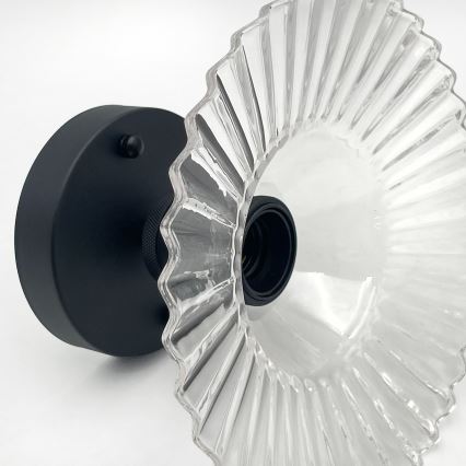 Opbouwplafondlamp TRISH 1xE27/15W/230V zwart/helder