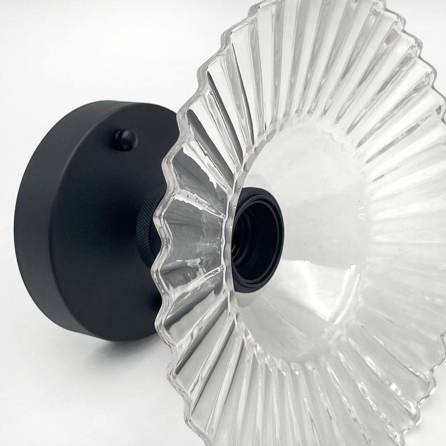 Opbouwplafondlamp TRISH 1xE27/15W/230V zwart/helder