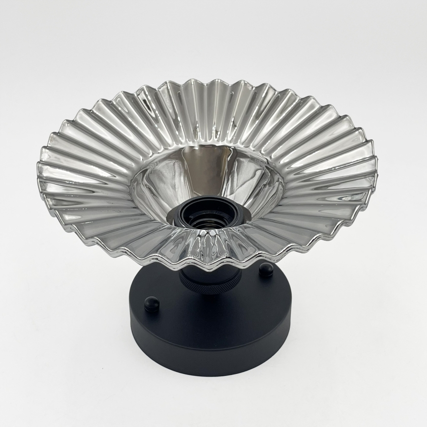 Opbouwplafondlamp TRISH 1xE27/15W/230V zwart/rookzwart