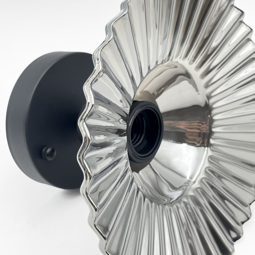 Opbouwplafondlamp TRISH 1xE27/15W/230V zwart/rookzwart