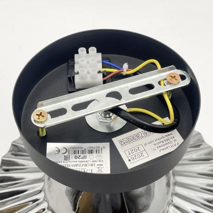 Opbouwplafondlamp TRISH 1xE27/15W/230V zwart/rookzwart