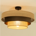 Opbouwplafondlamp WENTA 1xE27/60W/230V Ø 50 cm jute/bruin