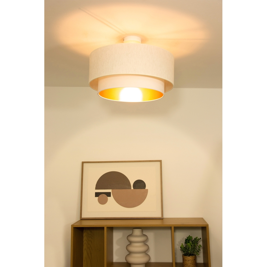 Opbouwplafonnière NATIA 1xE27/60W/230V Ø 45 cm wit