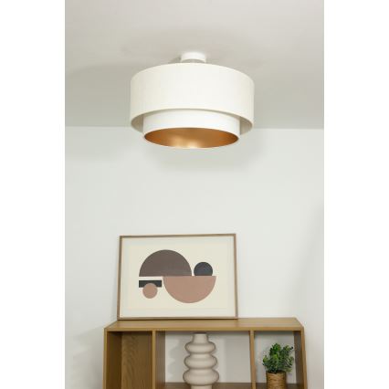 Opbouwplafonnière NATIA 1xE27/60W/230V Ø 45 cm wit