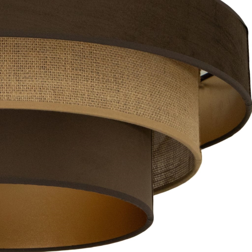 Opbouwplafonnière WENTA 1xE27/60W/230V Ø 50 cm bruin/jute