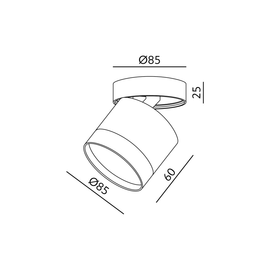 Opbouwspot OH12F 1xGX53/35W/230V 8,5 cm wit