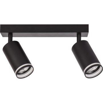 Opbouwspot PIPE 2xGU10/10W/230V zwart