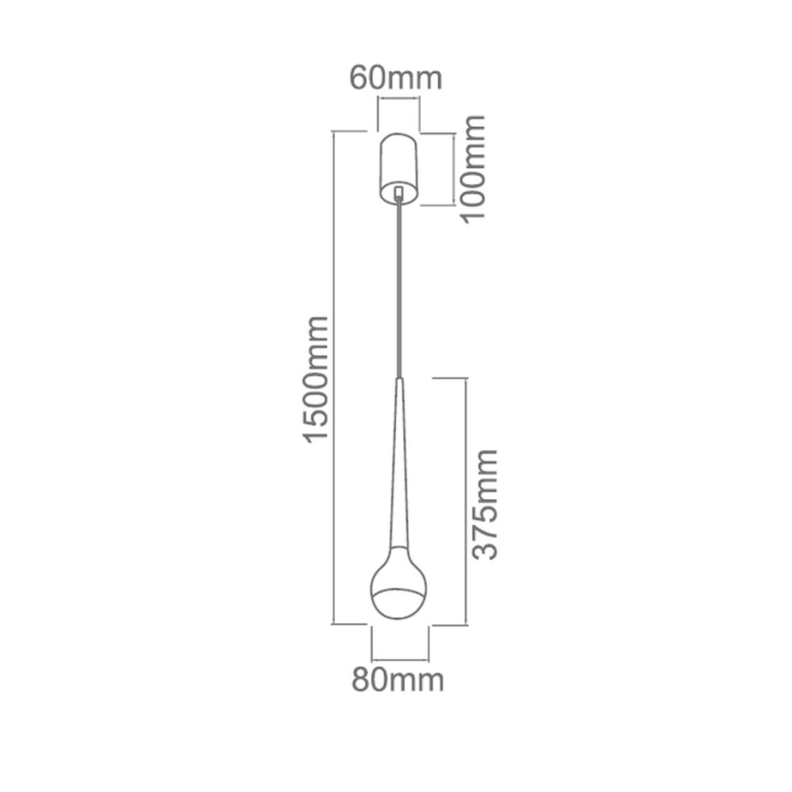 Open Design OR80247 - CAPPI LED-hanglamp aan kabel LED/5W/230V, zwart