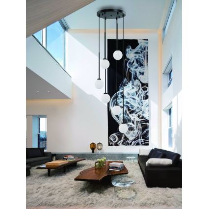 Open Design OR80636 - Kroonluchter aan kabel OTA 6xG9/8W/230V, zwart