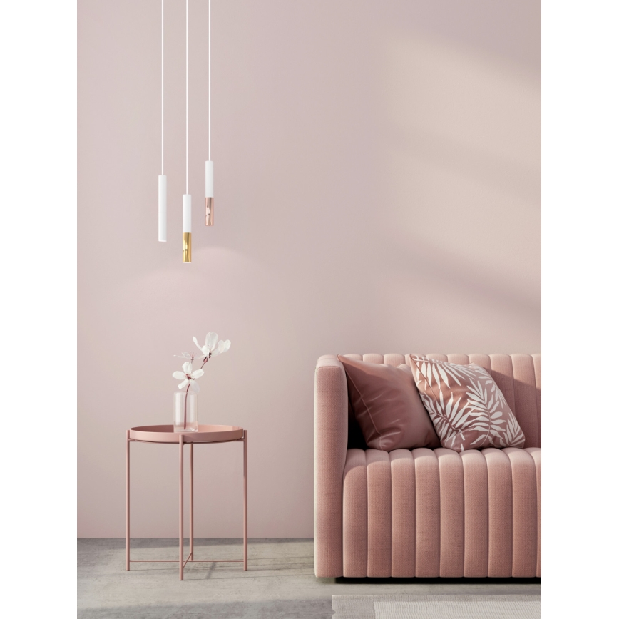 Open Design OR80858 - Hanglamp met kabel SLIMI 1xG9/3,5W/230V wit/rosegoud
