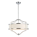 Open Design OR80919 - Hanglamp met stang STESSO 4xE27/15W/230V Ø 55 cm glanzend chroom/wit