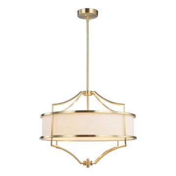 Open Design OR80933 - Plafondlamp met staaf STESSO 4xE27/15W/230V Ø 55 cm messing/wit