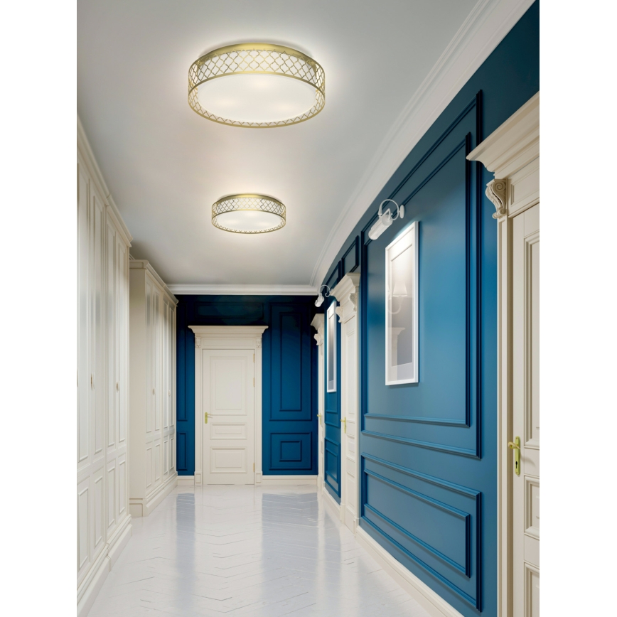 Open Design OR81015 - Plafondlamp CAVALLI 3xE27/15W/230V Ø 52 cm messing