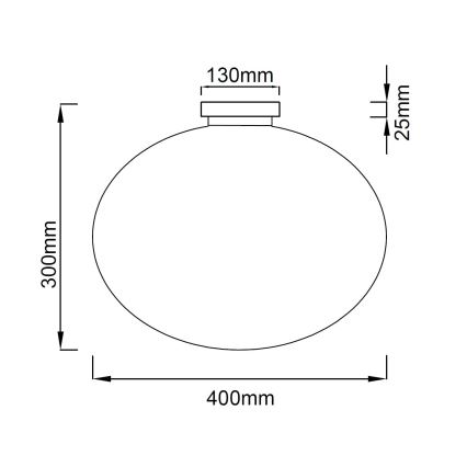 Open Design OR81169 - Plafondlamp PALLA 1xE27/12W/230V Ø 40 cm glanzend chroom
