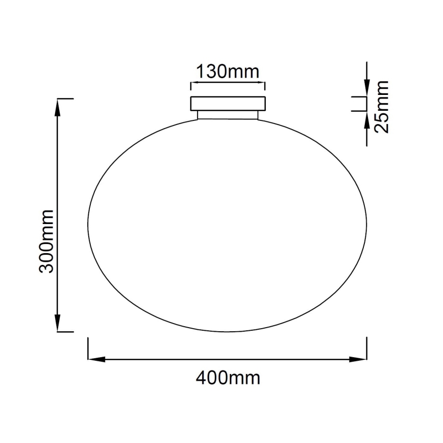 Open Design OR81169 - Plafondlamp PALLA 1xE27/12W/230V Ø 40 cm glanzend chroom