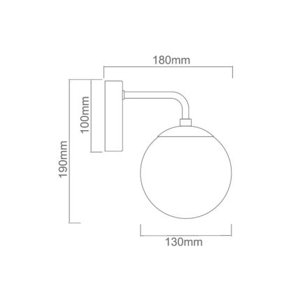 Open Design OR81411 - Wandlamp BAO 1xE27/8W/230V zwart/rookgrijs