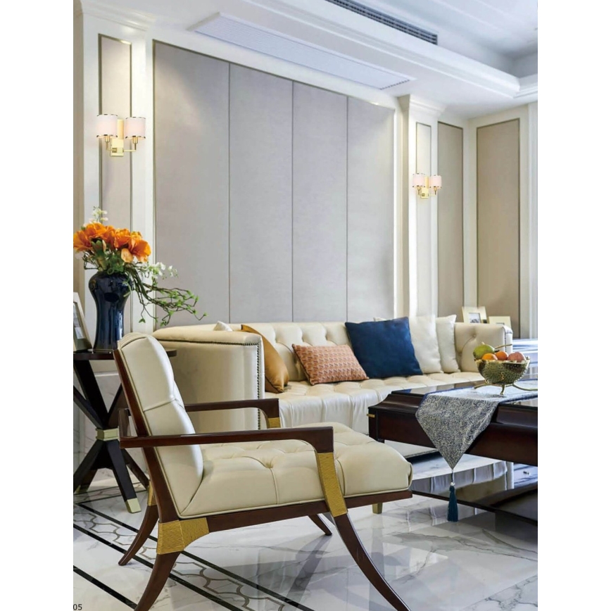 Open Design OR81503 - Wandlamp CASA 2xE14/12W/230V messing/crème