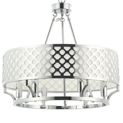 Open Design OR84375 - Kroonluchter met ketting VERNO 6xE14/12W/230V Ø 55 cm glanzend chroom