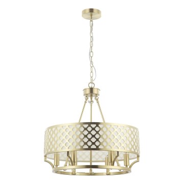 Open Design OR84382 - Kroonluchter met ketting VERNO 6xE14/12W/230V Ø 55 cm messing