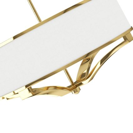 Open Design OR84825 - Kroonluchter met staaf GERDO 4xE27/12W/230V goud/wit