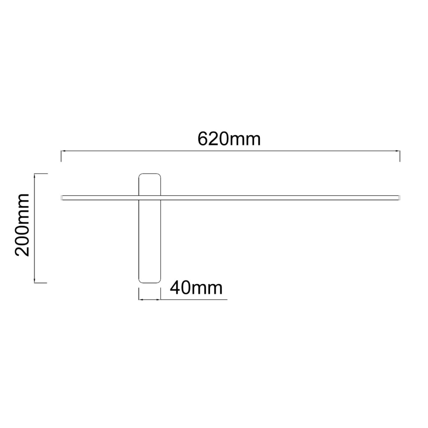 Open Design OR85068 - LED wandlamp BENE LED/7W/230V 62 cm zwart