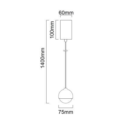 Open Design OR85099 - LED hanglamp aan kabel BOLICINA LED/5W/230V goudkleurig