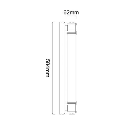 Open Design OR85259 - LED-verlichting voor badkamerspiegel OMI LED/13W/230V 58 cm IP44 messing