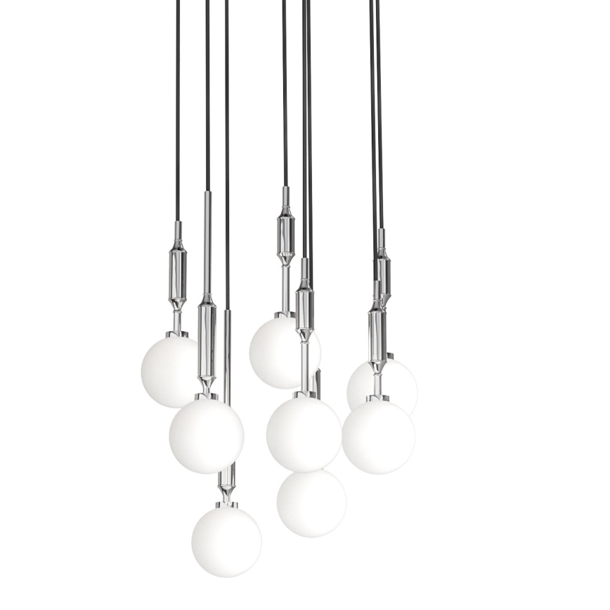 Open Design OR85327 - Kroonluchter aan kabel ERO 8xG9/8W/230V glanzend chroom