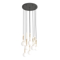 Open Design OR85334 - Gouden kabelhanglamp ERO 8xG9/8W/230V