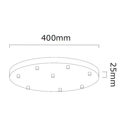 Open Design OR85334 - Gouden kabelhanglamp ERO 8xG9/8W/230V