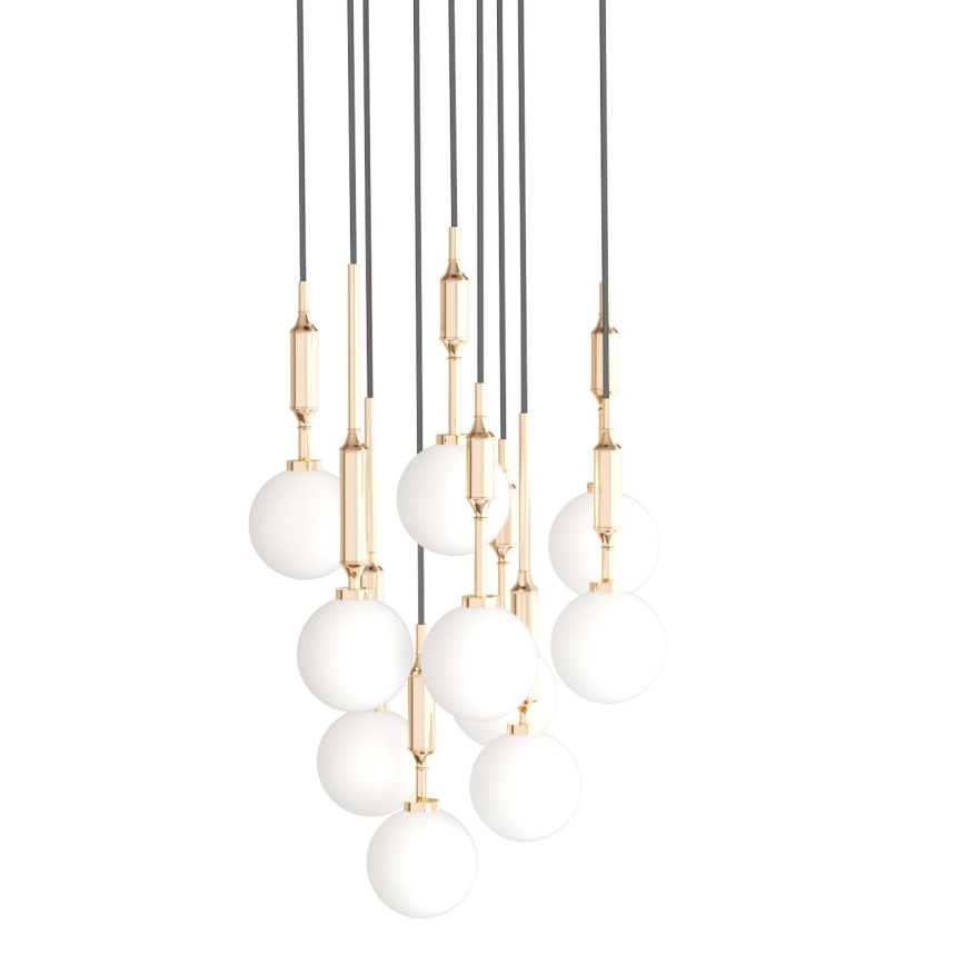Open Design OR85365 - Hanglamp aan kabel ERO 10xG9/8W/230V goudkleurig