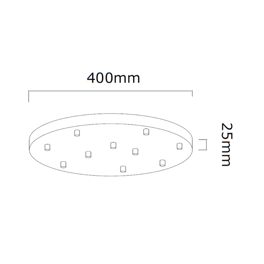Open Design OR85365 - Hanglamp aan kabel ERO 10xG9/8W/230V goudkleurig