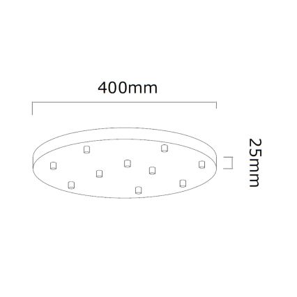Open Design OR85372 - Hanglamp aan kabel ERO 10xG9/8W/230V zwart
