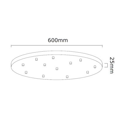 Open Design OR85396 - Hanglamp aan kabel ERO 12xG9/8W/230V goudkleurig