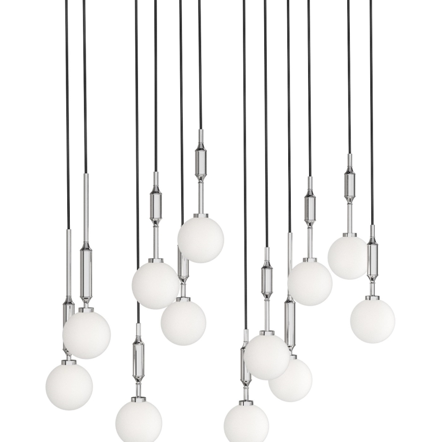 Open Design OR85440 - Kroonluchter aan kabel ERO 12xG9/8W/230V glanzend chroom
