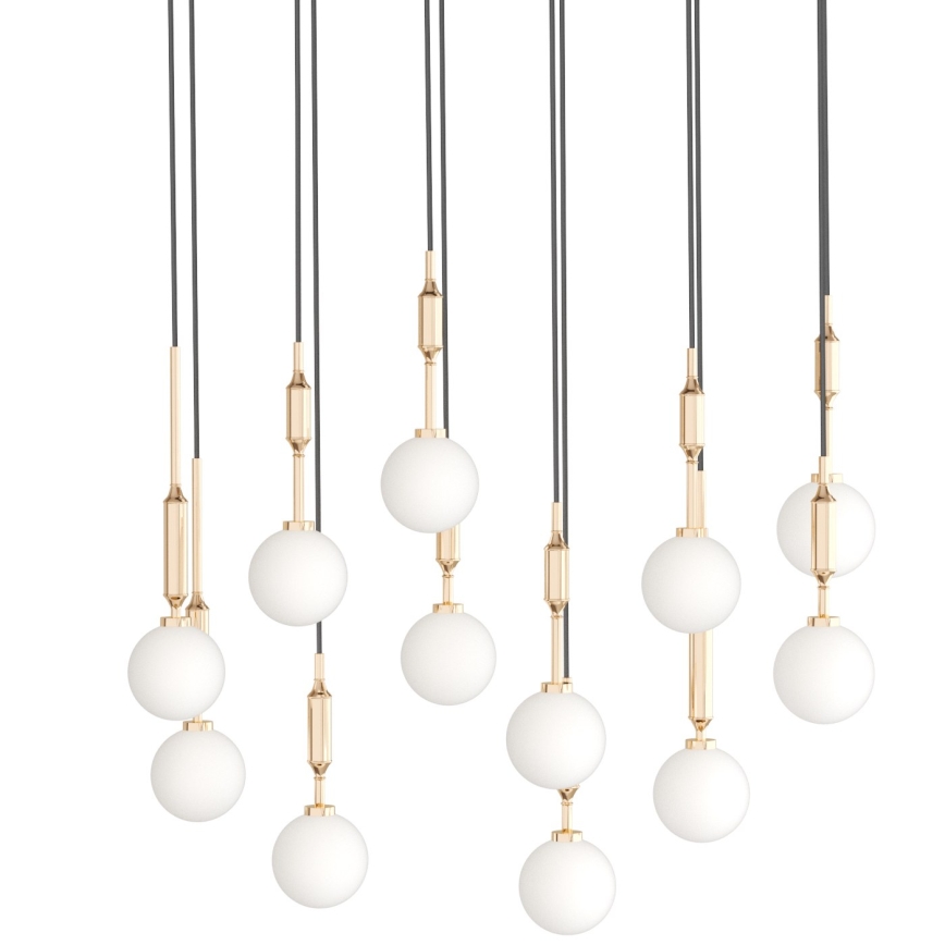 Open Design OR85457 - Hanglamp met kabel ERO 12xG9/8W/230V goudkleurig