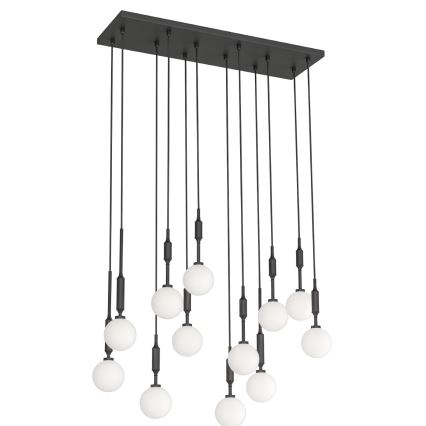 Open Design OR85464 - ERO kroonluchter aan kabel, 12xG9/8W/230V, zwart
