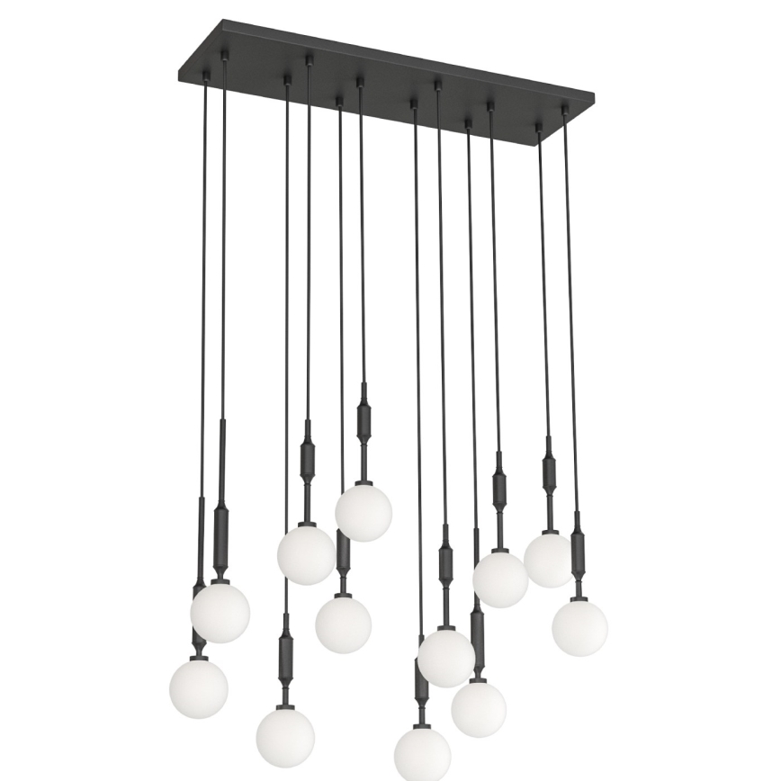 Open Design OR85464 - ERO kroonluchter aan kabel, 12xG9/8W/230V, zwart