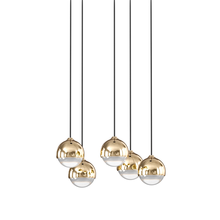 Open Design OR85518 - LED-hanglamp aan kabel BOLICINA 5xLED/5W/230V goud/zwart