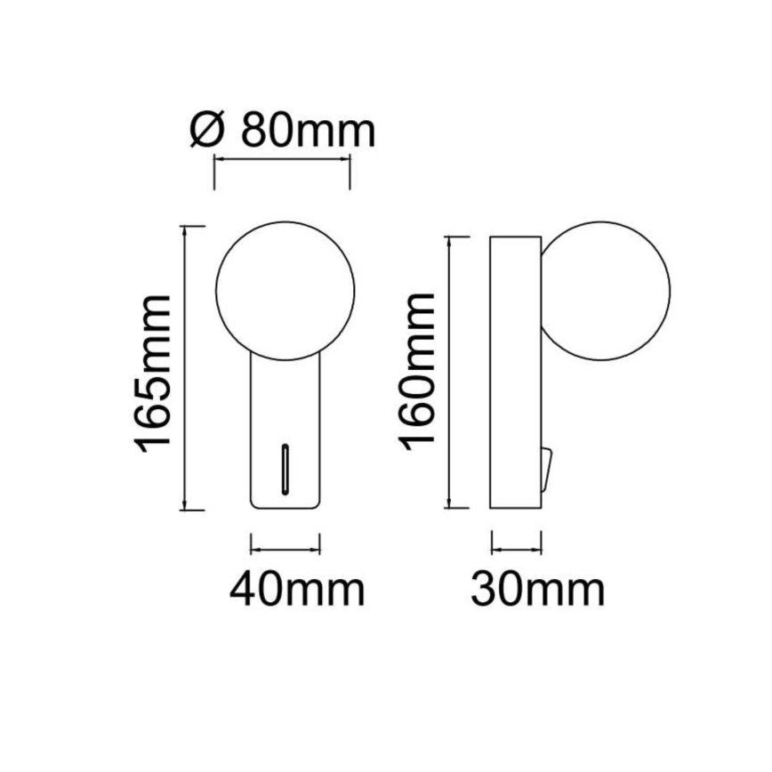 Open Design OR85563 - Wandlamp BOLETTA 1xG9/8W/230V messing