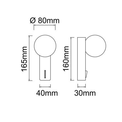 Open Design OR85587 - Wandlamp BOLETTA 1xG9/8W/230V beige