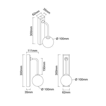 Open Design OR85600 - Badkamerwandlamp ERO 1xG9/9W/230V IP44 messing